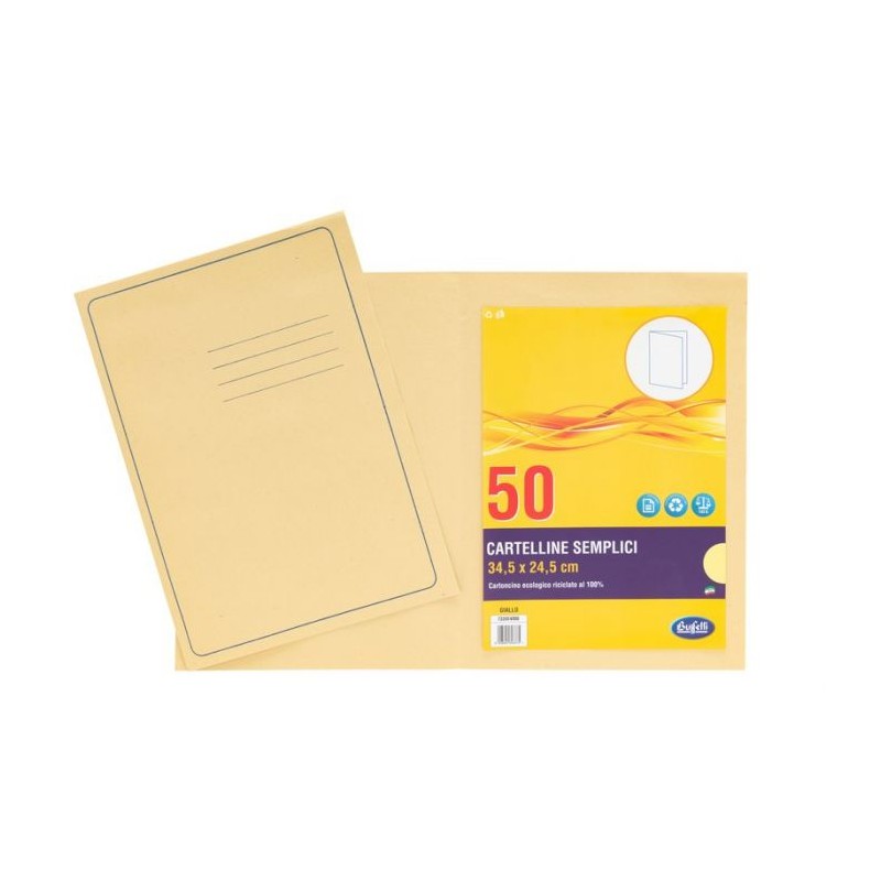 CARTELLINE SEMPLICI LIGHT - CARTONCINO - 145 G/MQ - 34,5X24,5 CM