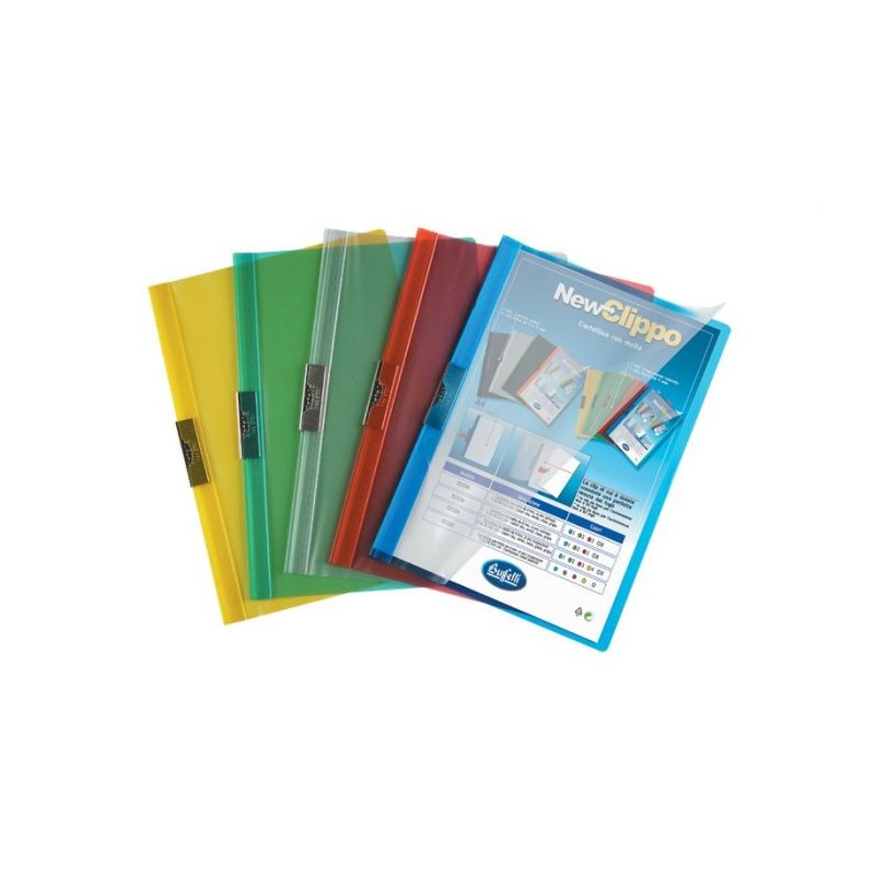CARTELLINA COLORI COPRENTI CON CLIP - 30 FG - PVC - 29,7X21 CM