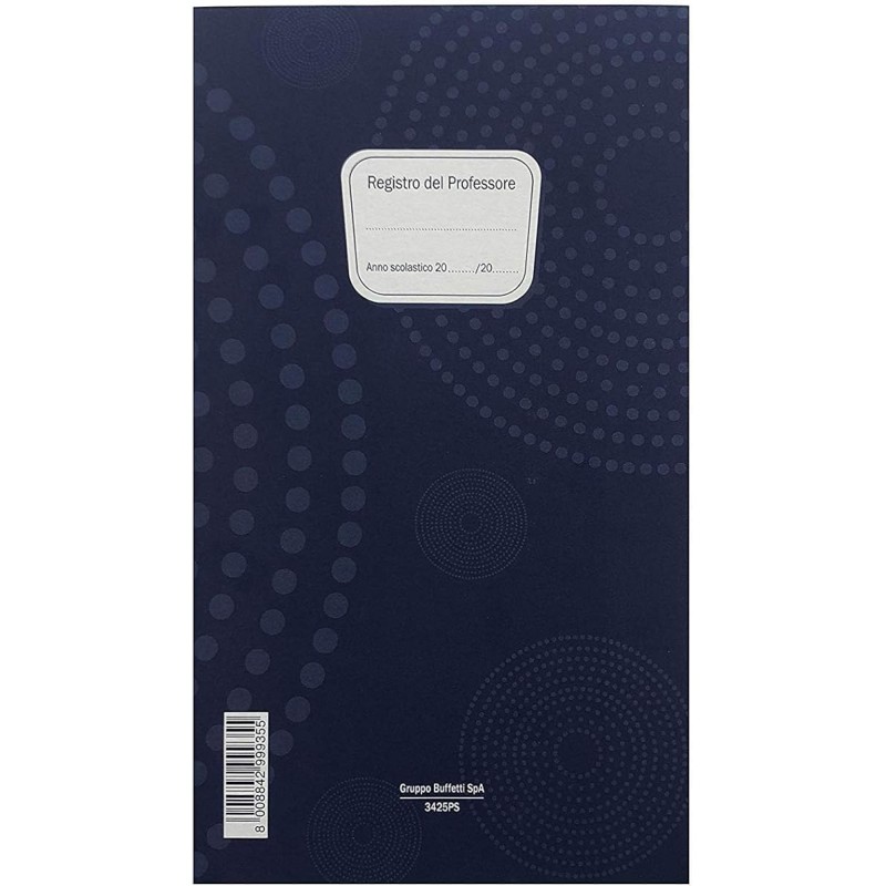 REGISTRO DEL PROFESSORE A 3 CLASSI - 36 PAGINE - 31X17 CM